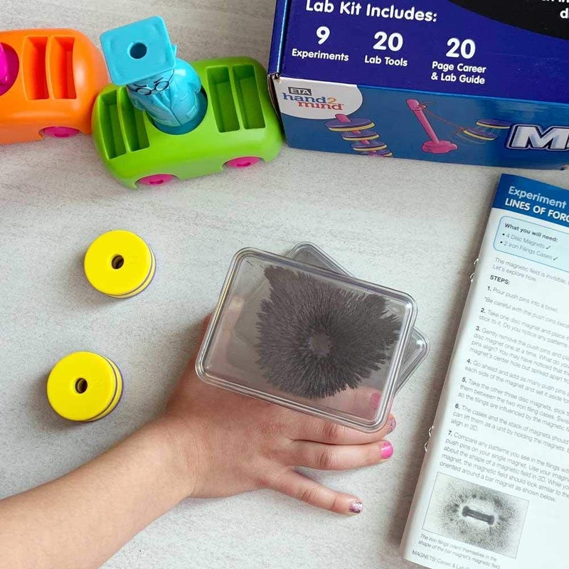 hand2mind Magnetic Science Kit for Kids 8-12, Kids Science Kit with Fact-Filled Guide, Make Magnets Float and Build a Compass, STEM Toys, 9 Science Experiments - Image 5